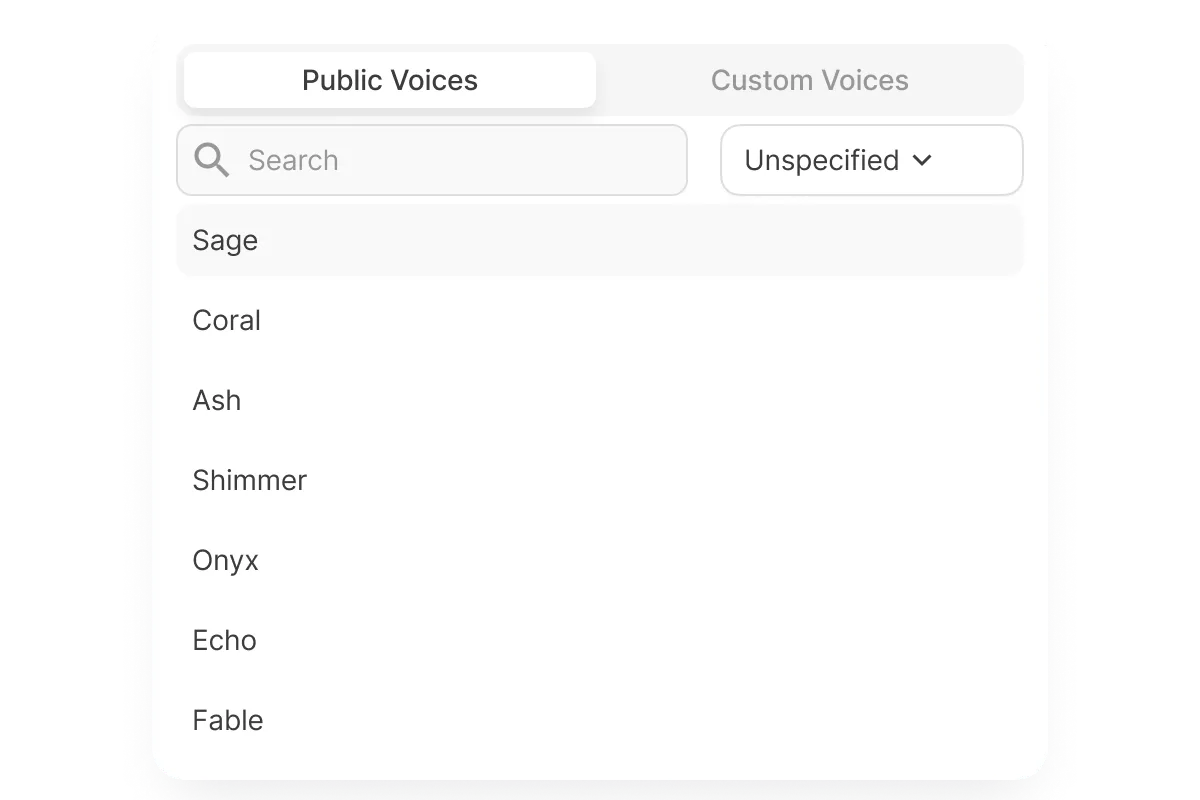 Choose or clone a voice for your AI avatar in a marketing video